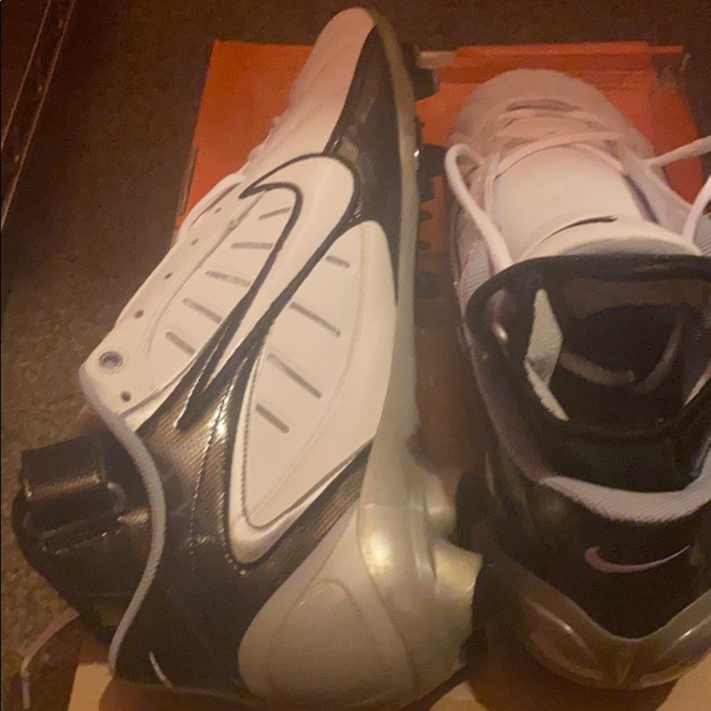New box Nike football cleats air zoom super bad white black 313406 101 mens new - Picture 5 of 8